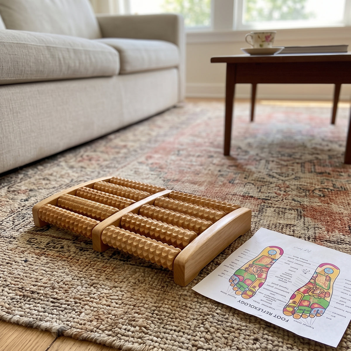 Wooden Foot Massager – Manual Foot Roller Massage