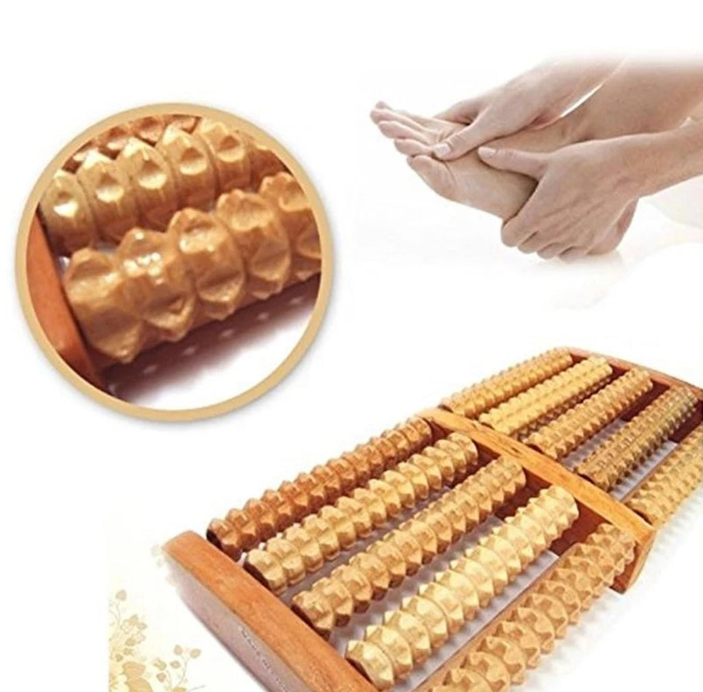 Wooden Foot Massager – Manual Foot Roller Massager